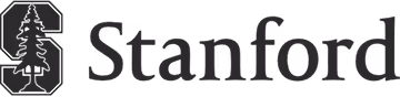 Stanford University logo with stylized 'S' and tree emblem.