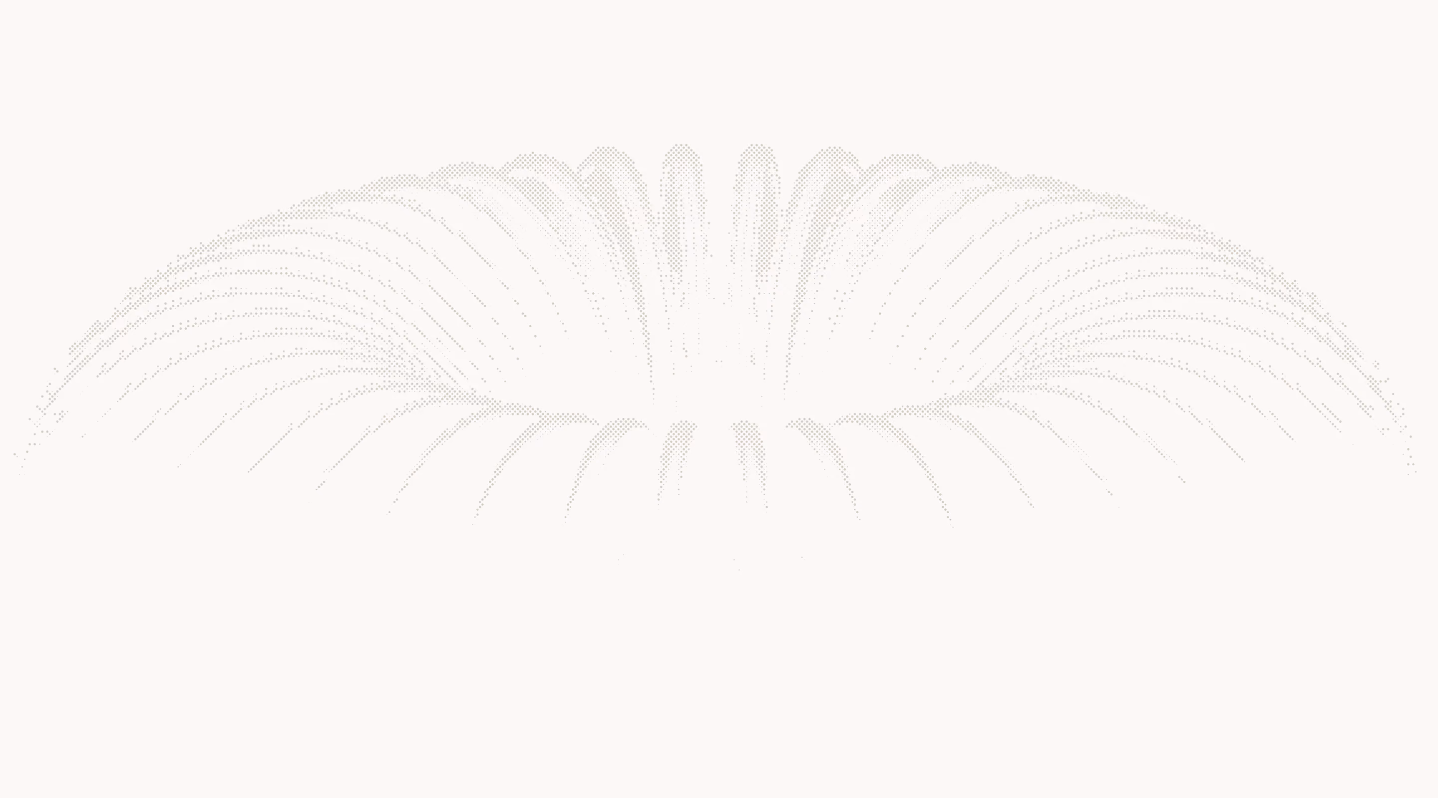 Abstract curved dotted lines forming a symmetrical, wave-like pattern on a light background.