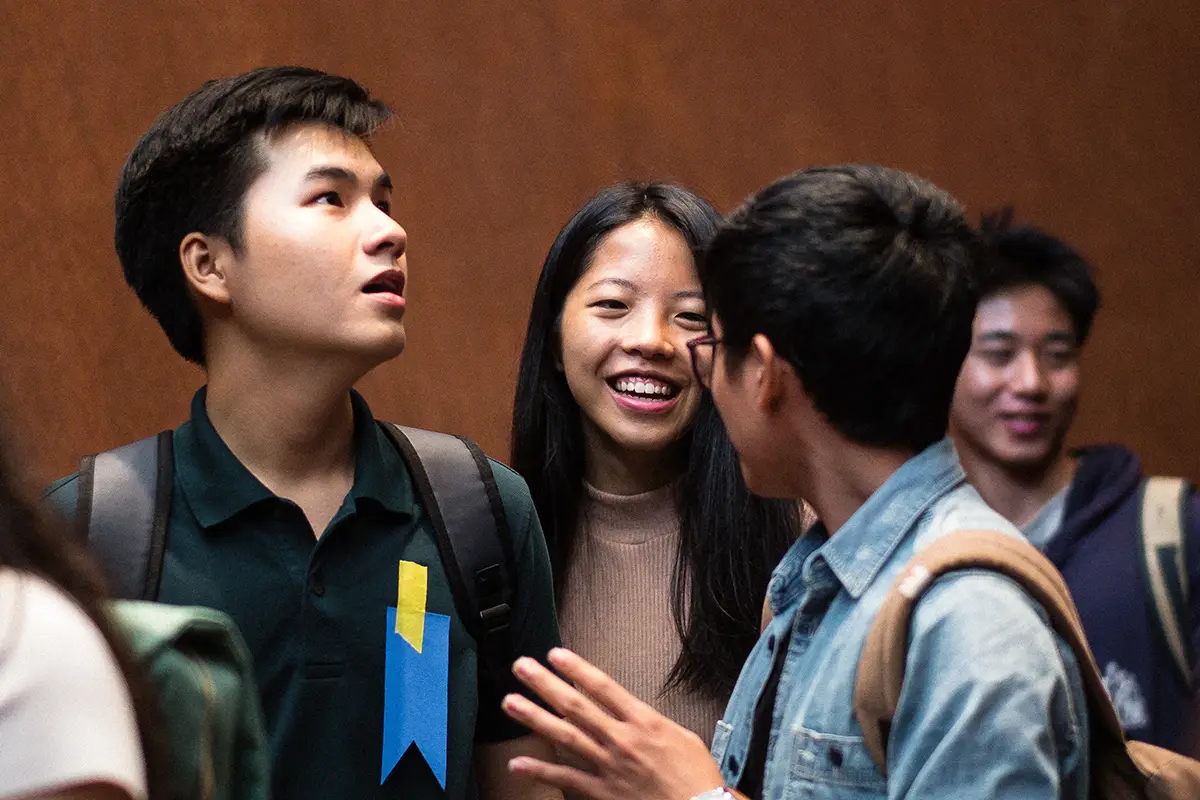 Students learning together in the Museum of Modern Art in San Francisco