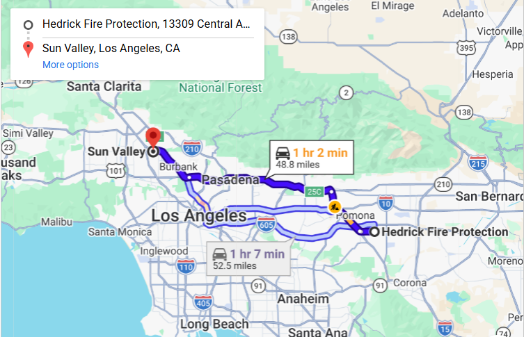 Map of fire protection service area in Sun Valley