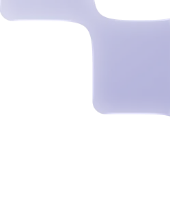 Abstract design with overlapping rounded rectangles in gradient shades of blue and purple on a black background.