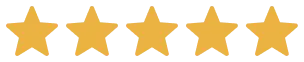 Five yellow stars with the third star faded, indicating a 4 out of 5 star rating.