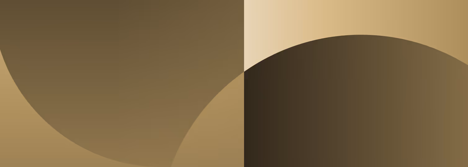 Abstract geometric design with overlapping rounded shapes in various shades of brown and beige.