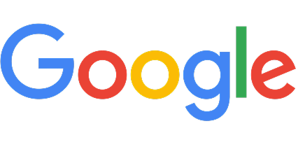 Google logo with colorful letters in blue, red, yellow, and green.
