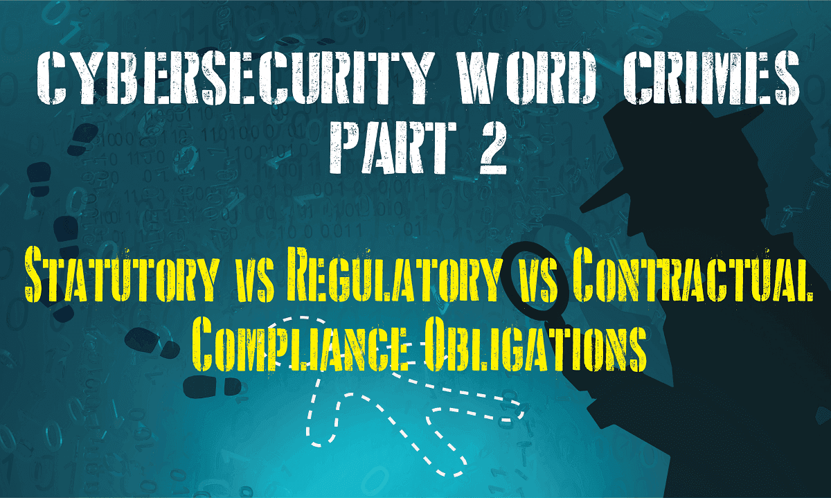 Statutory vs Regulatory vs Contractual