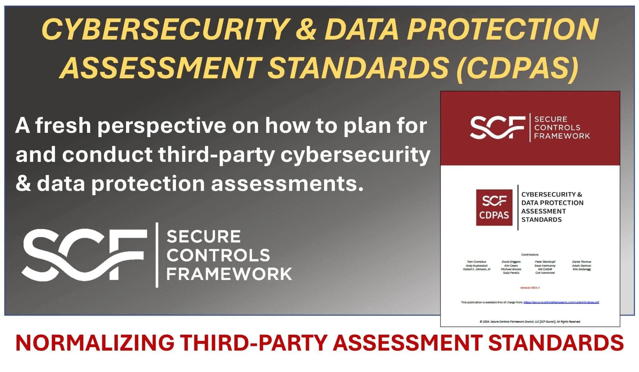 Comprehensive diagram depicting the CDPAS standards for third-party cybersecurity assessments, illustrating how Compliance