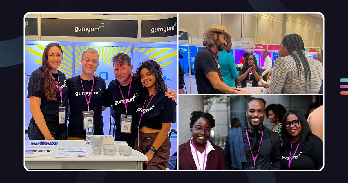 Illustration représentant les employés de GumGum lors de la conférence « Black is Tech »