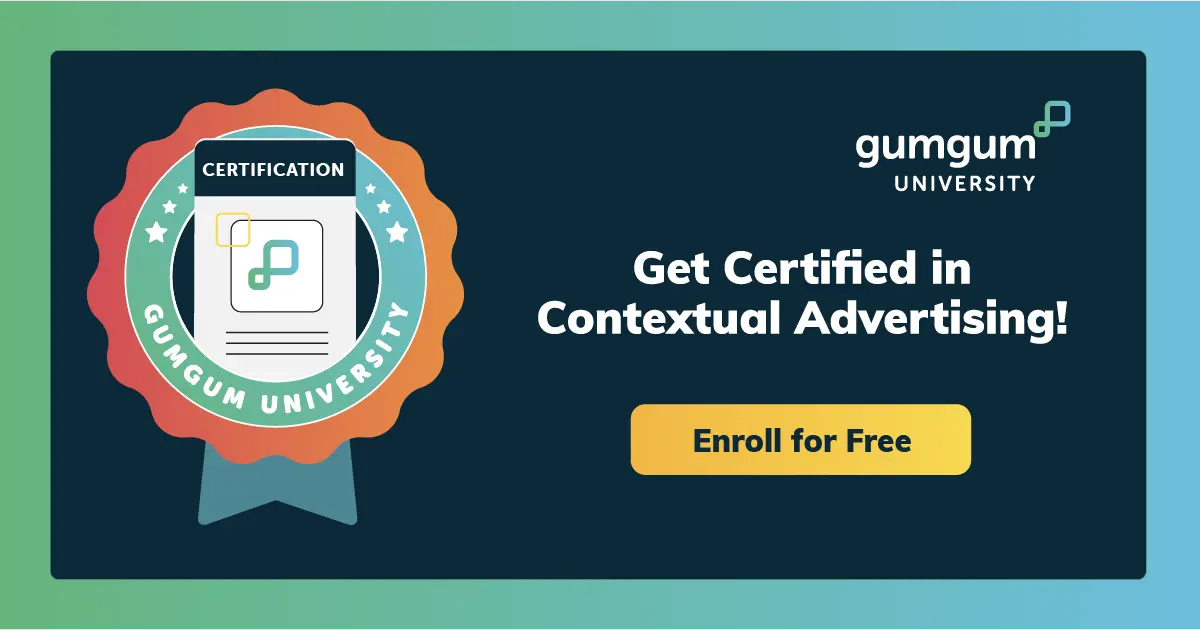 Enlace al curso de certificación contextual de GumGum