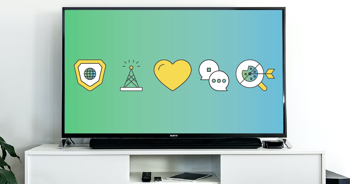 Ilustración de un televisor inteligente
