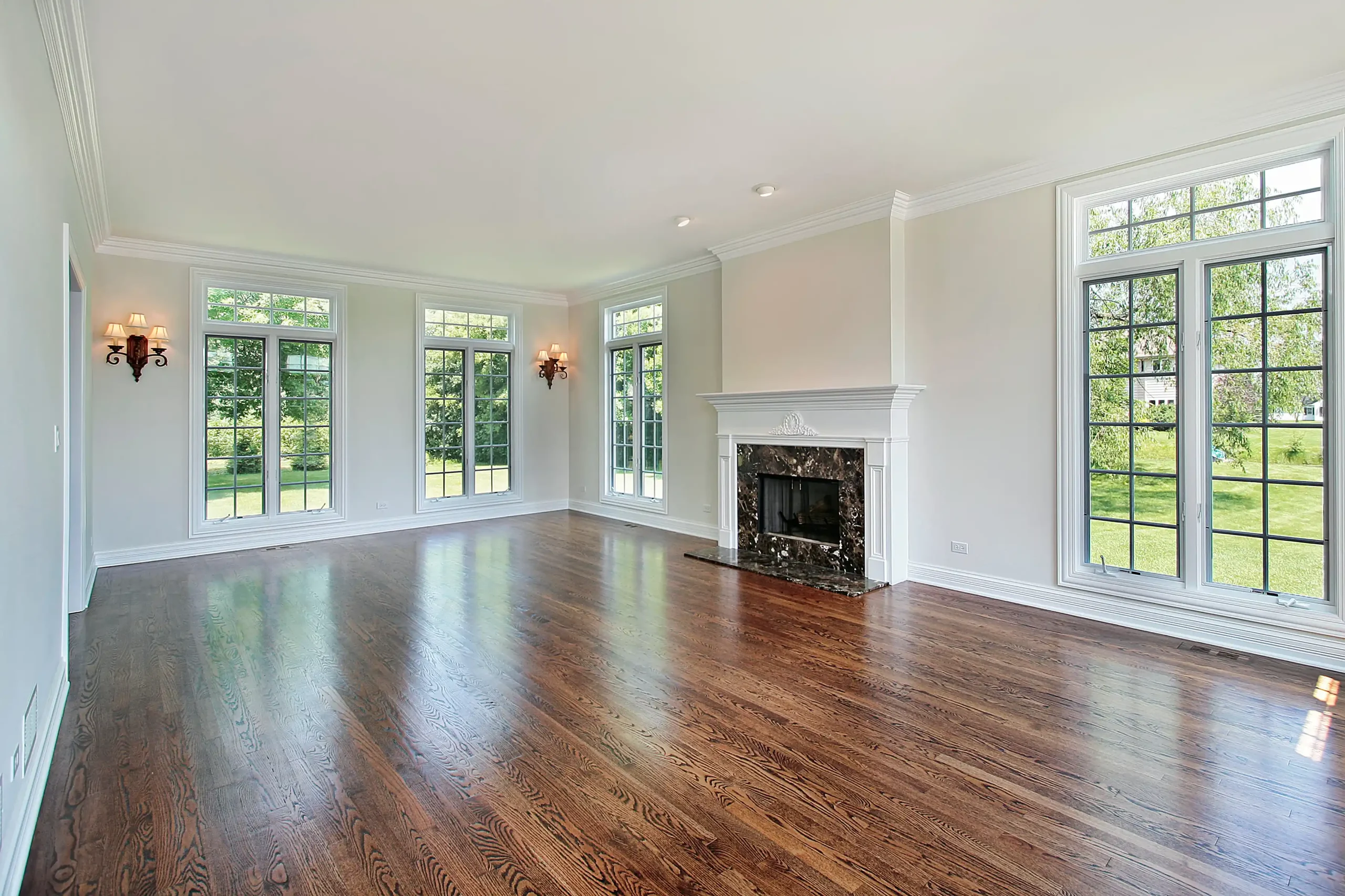 Hardwood flooring in a modern home interior