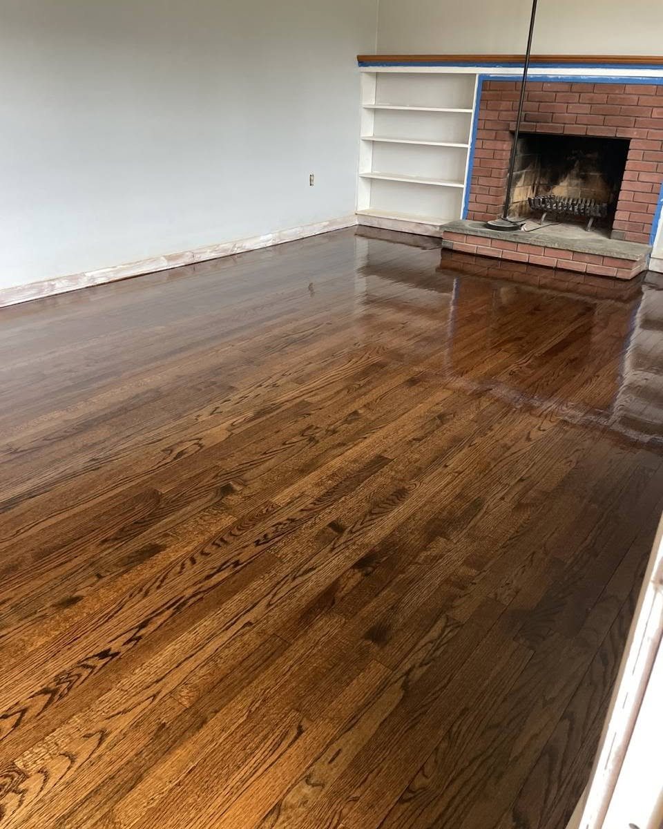 Medium Brown Stain by the Fireplace in Hartford, Brazil Floors