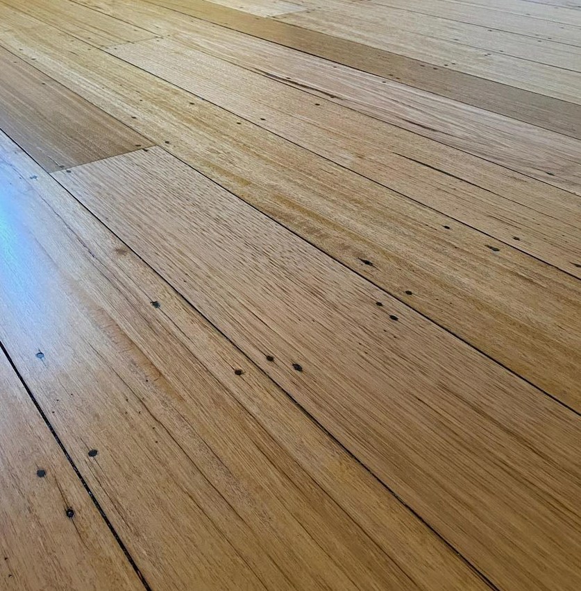 Raw oak boards freshly installed in a Smithfield room, Brazil Floors