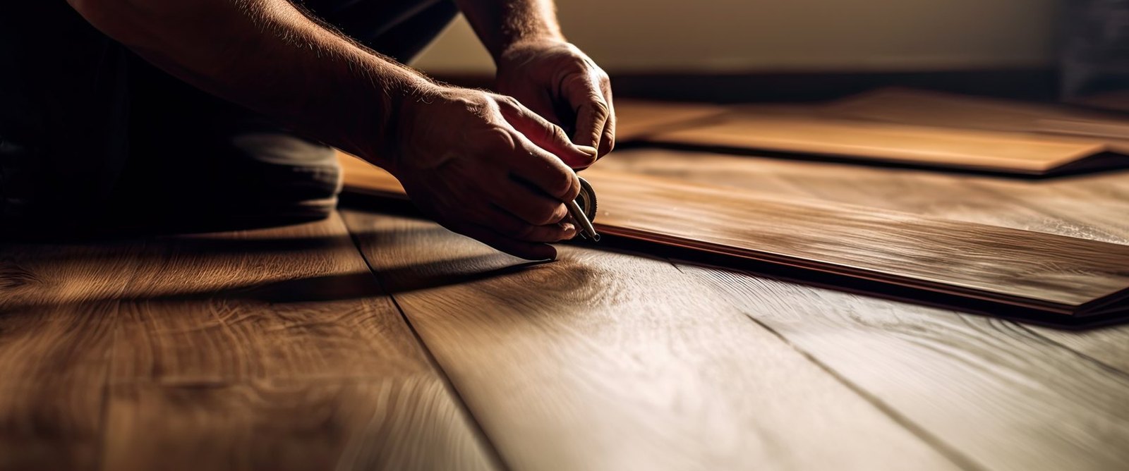 Installer joining vinyl rows in a Norwood ranch, Brazil Floors