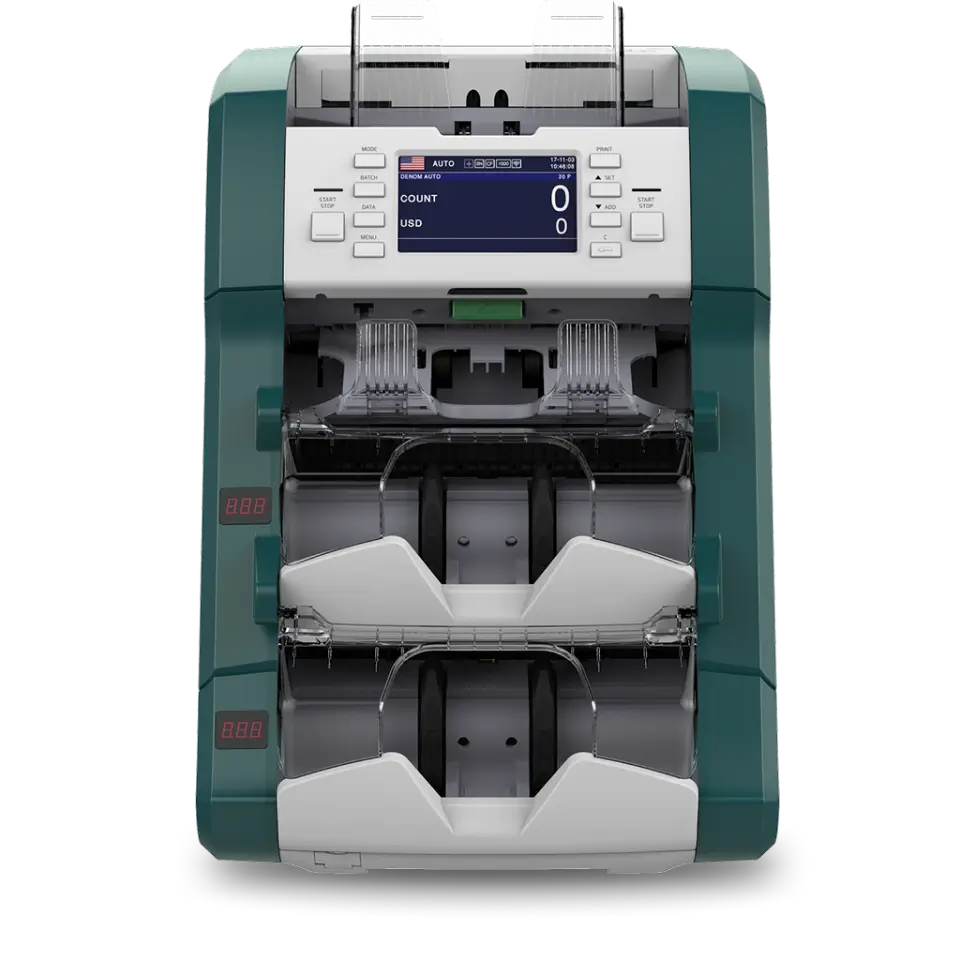 Máquina clasificadora fitness LS-300 de alto volumen para bancos y tesorerías