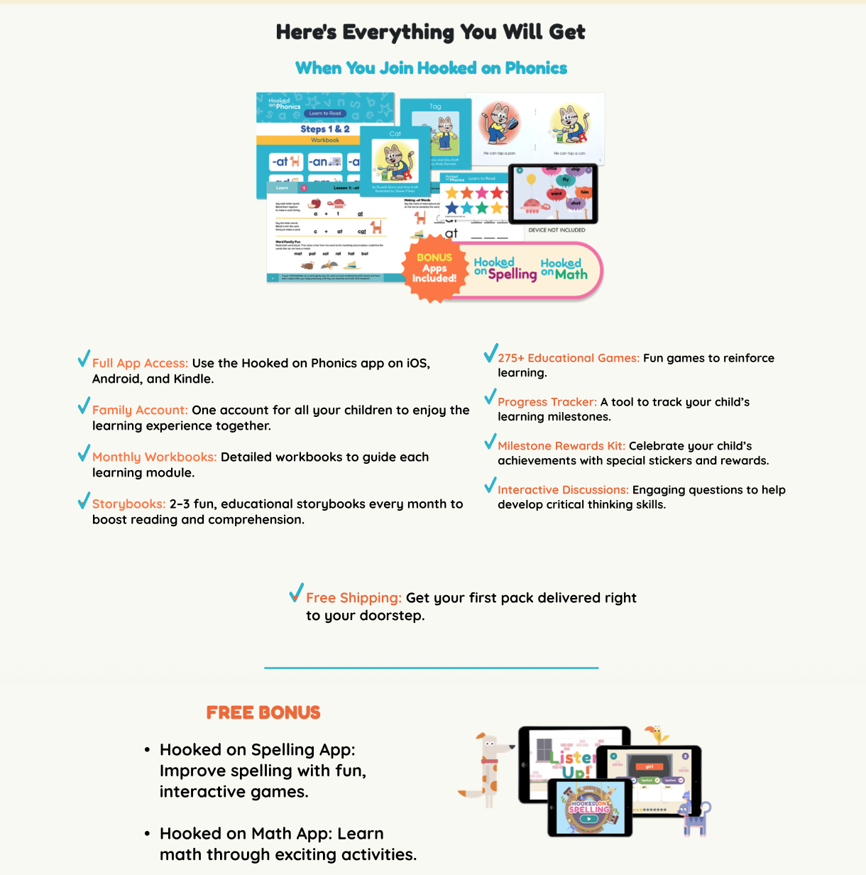 Mockup of Redesigned Everything You Will Get Section
