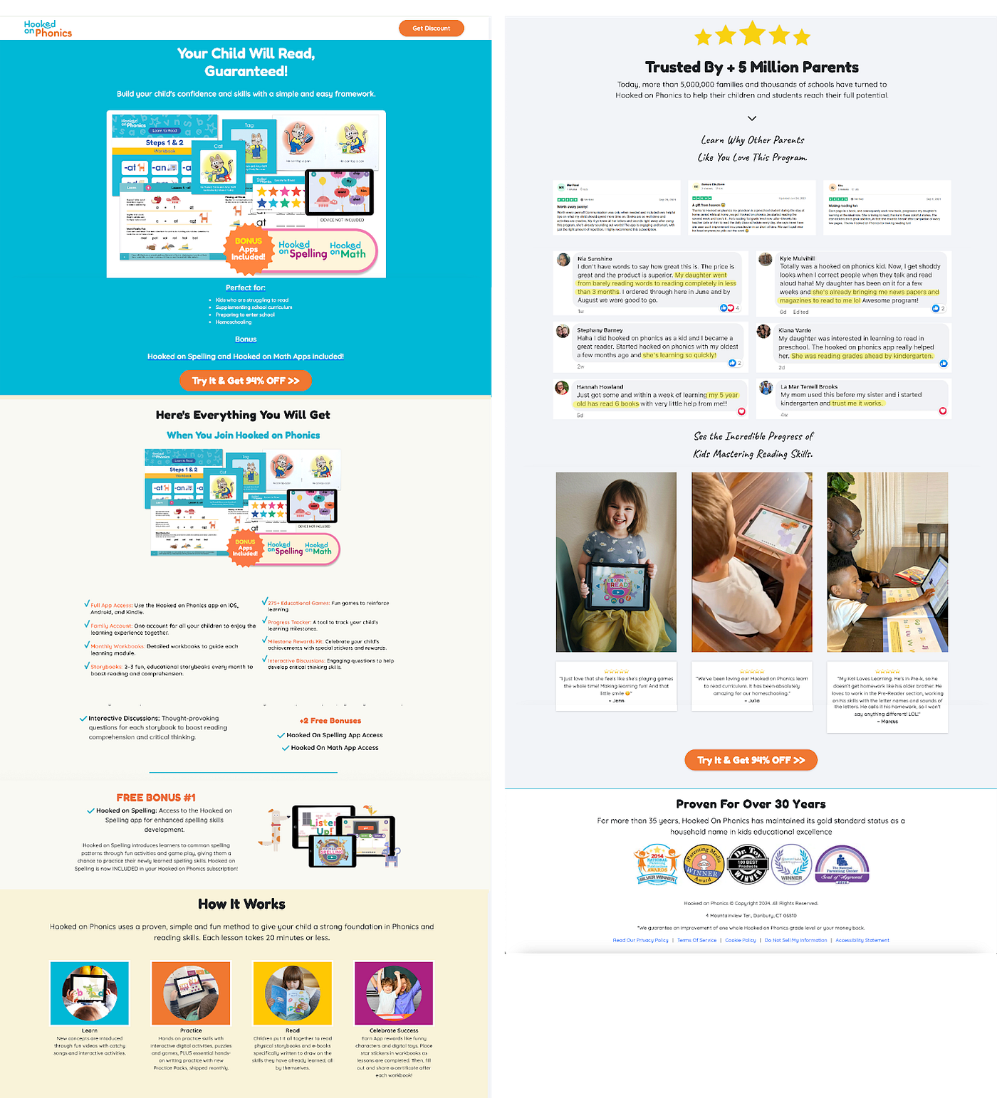 Mockup of Redesigned Landing Page with Less Content