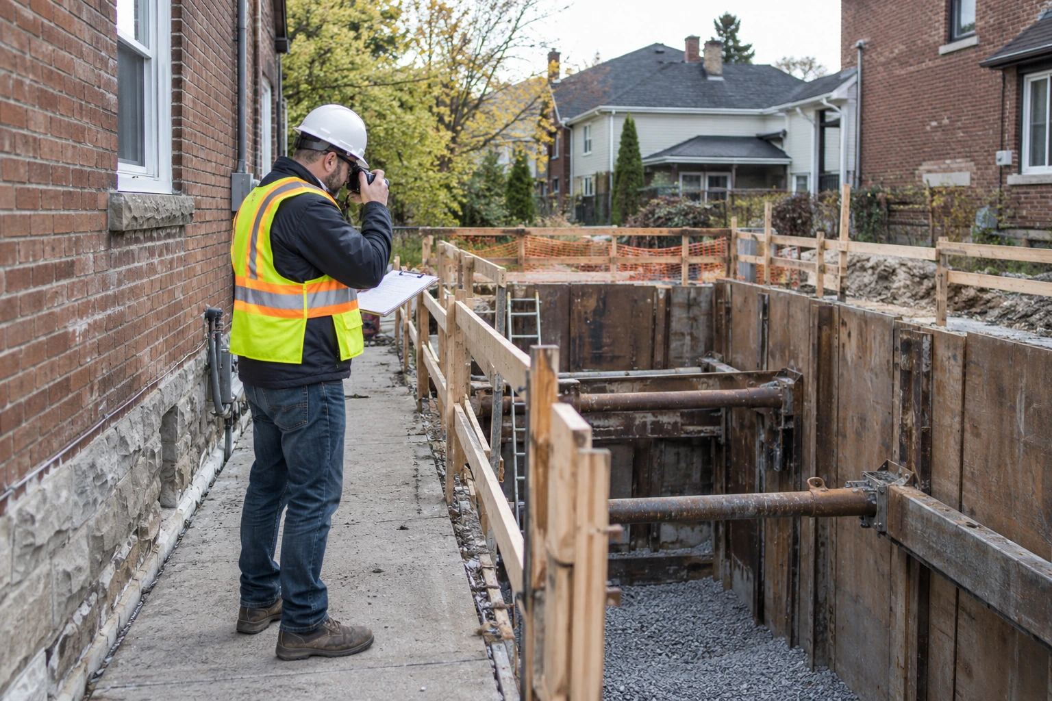 Adjacent excavation foundation assessment — Toronto residential structural engineering