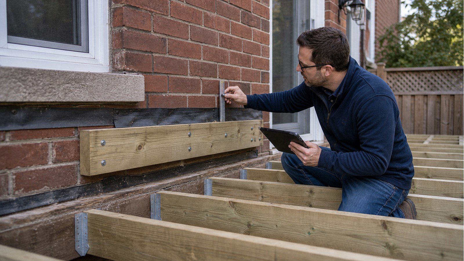 Can I Attach A Deck Ledger To Brick Veneer In Toronto?