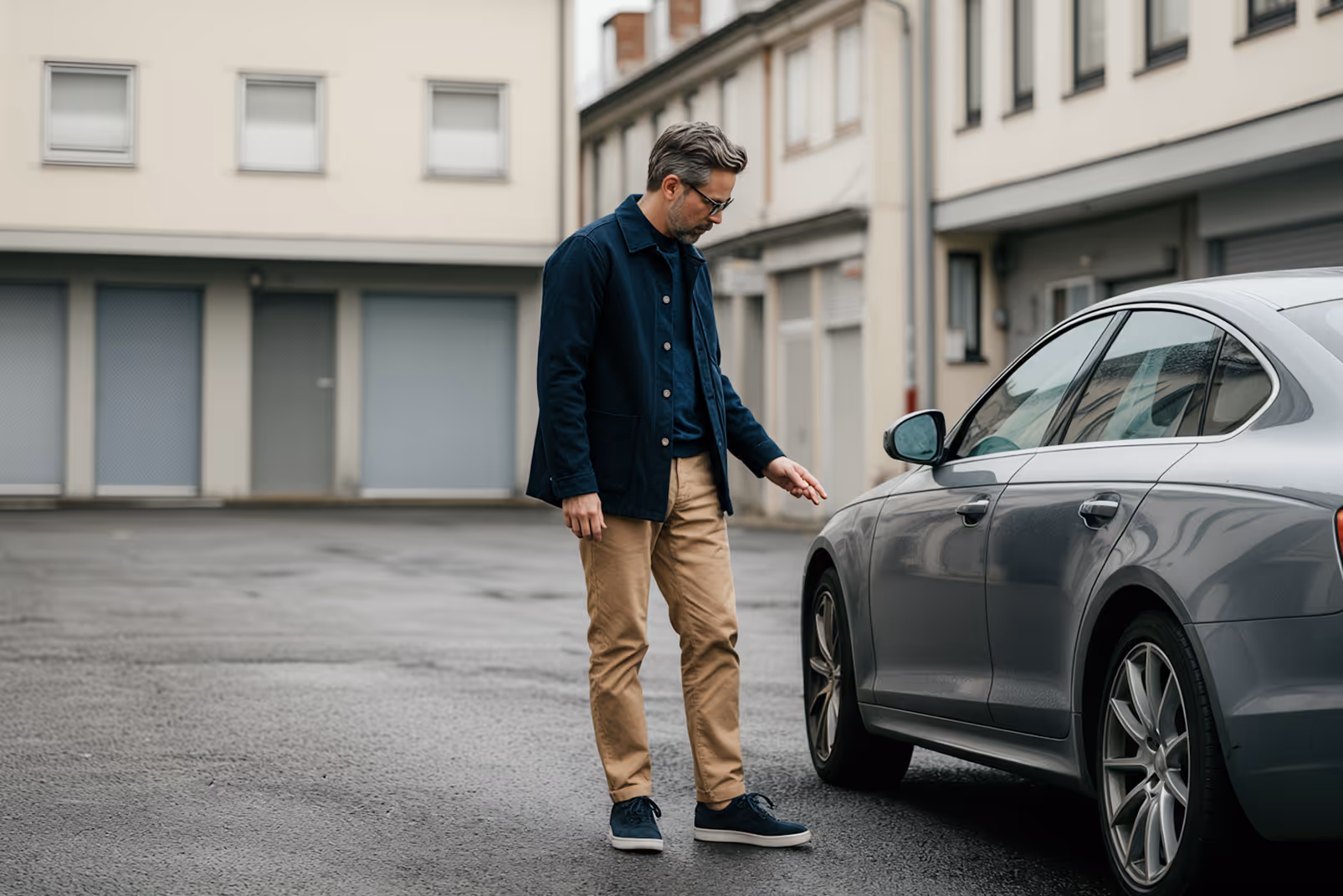 a men with a car