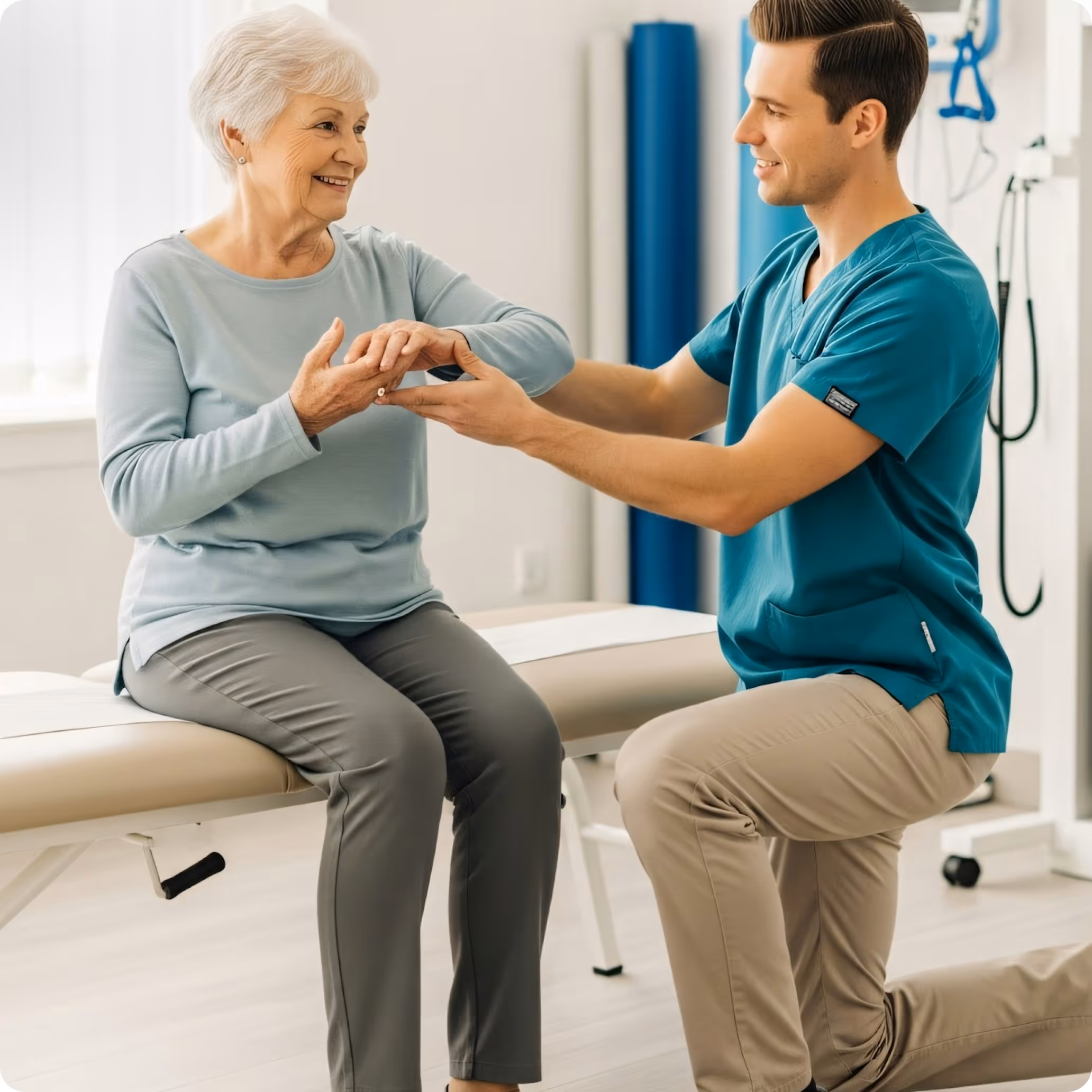 Doctor checking a patient