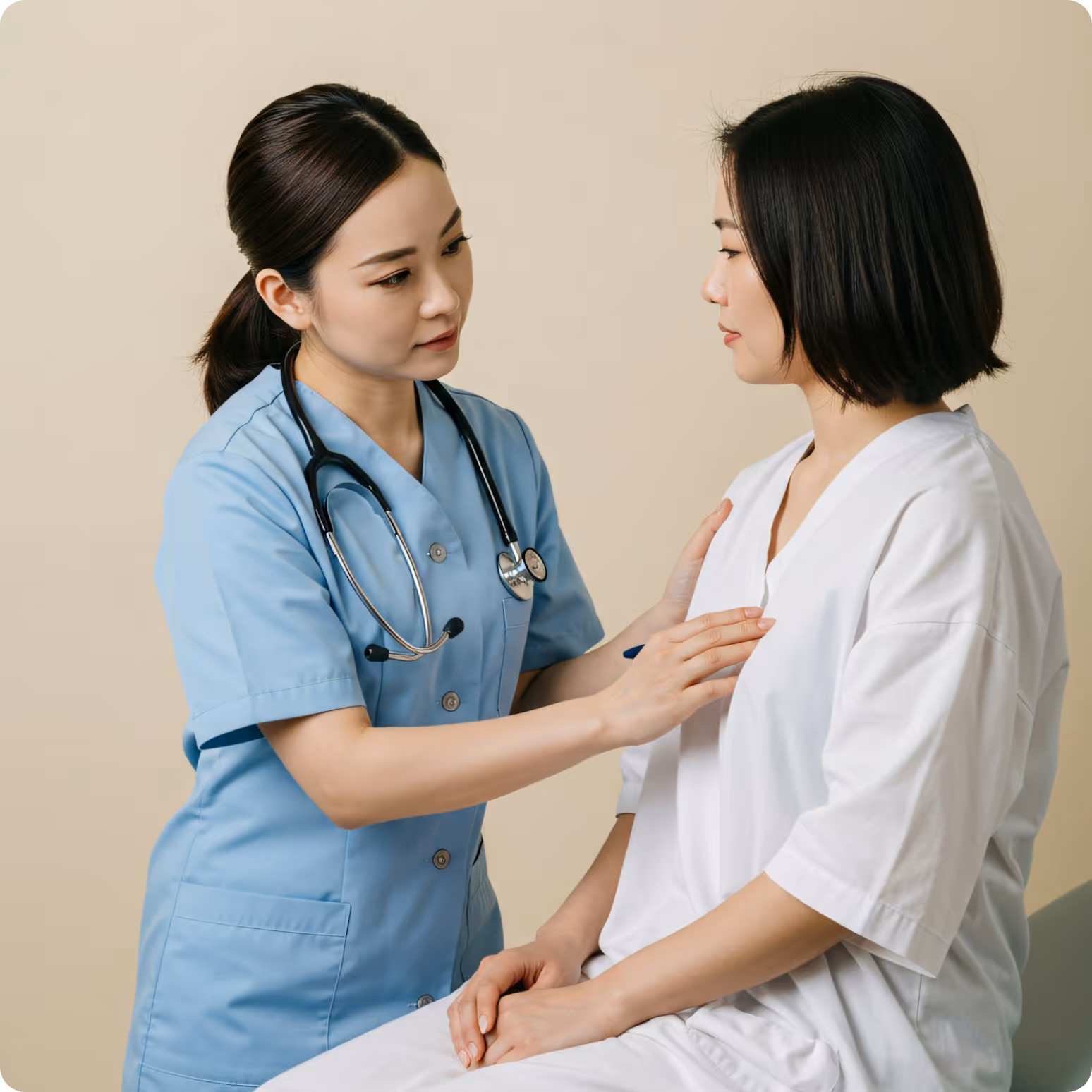 Doctor checking a patient