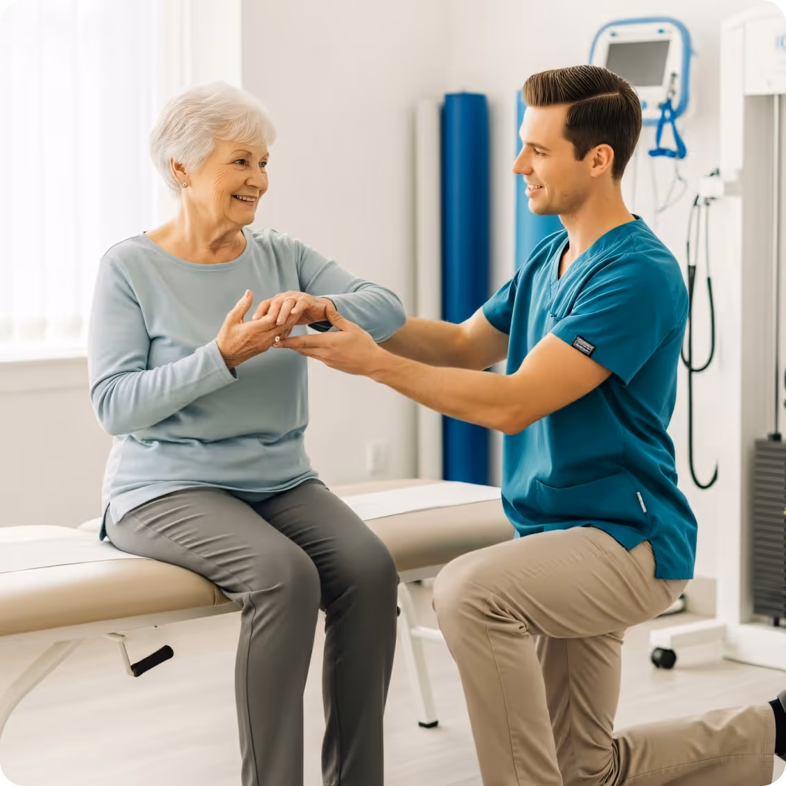 doctor checking patient