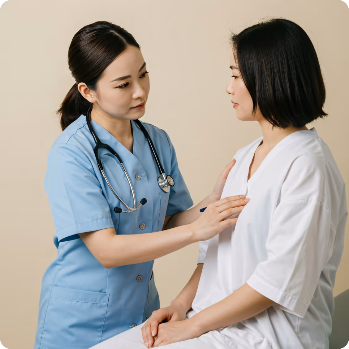 doctor checking a patient