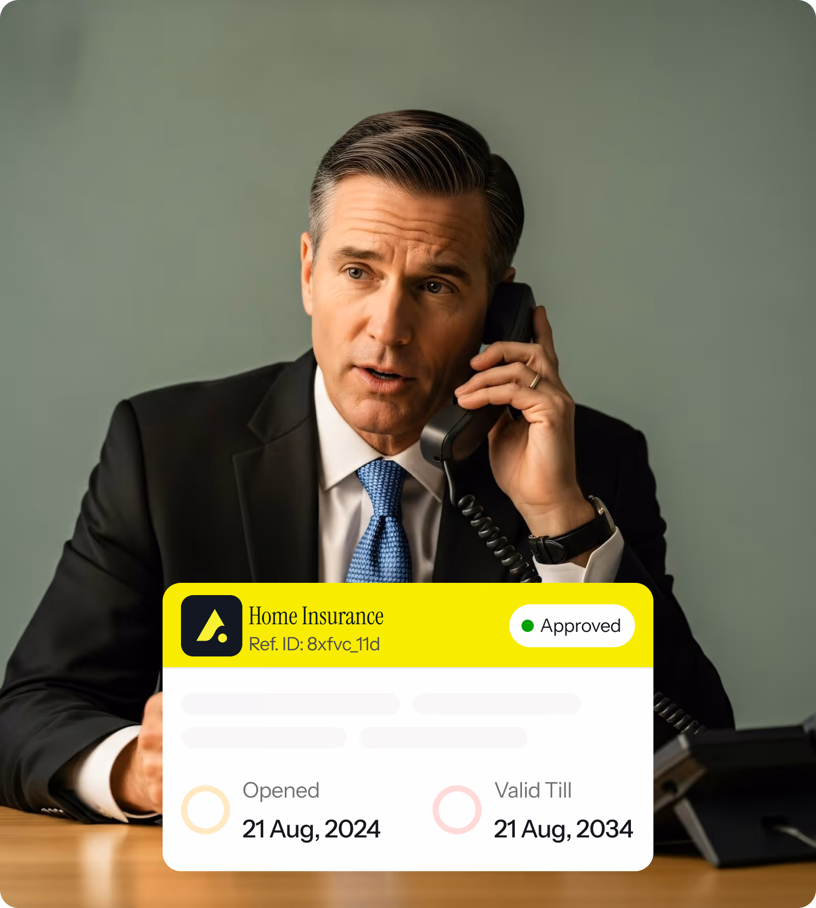 a corporate talking on phone