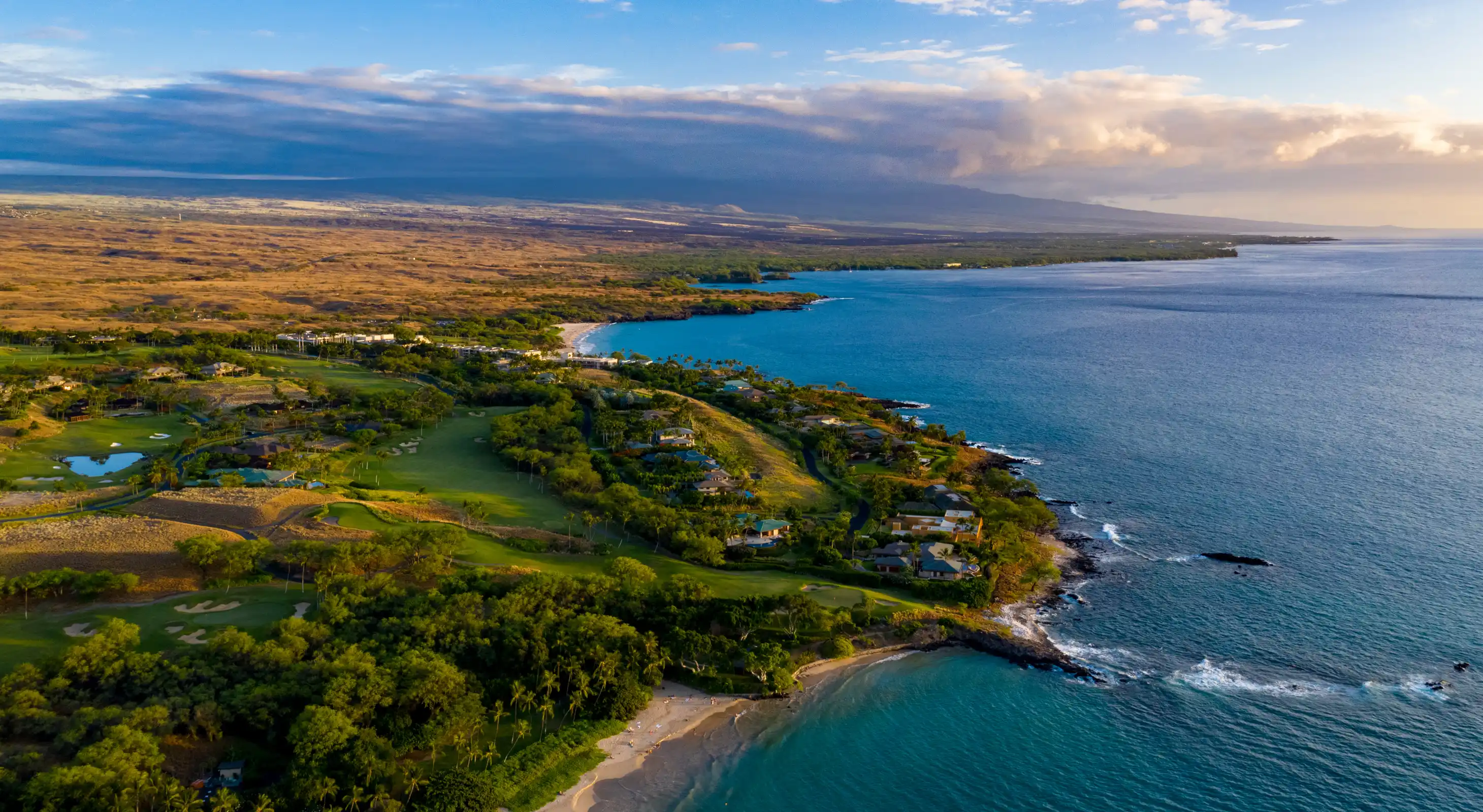 Kohala Coast with hualalai in the background