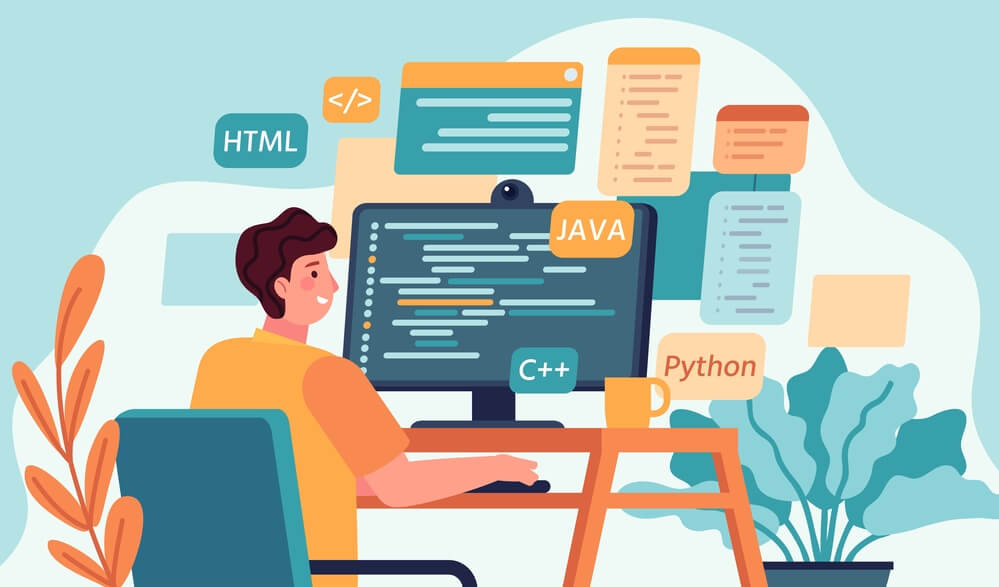 SEO specialist working with programmer to optimize the technical side of site to boost Miami SEO. 