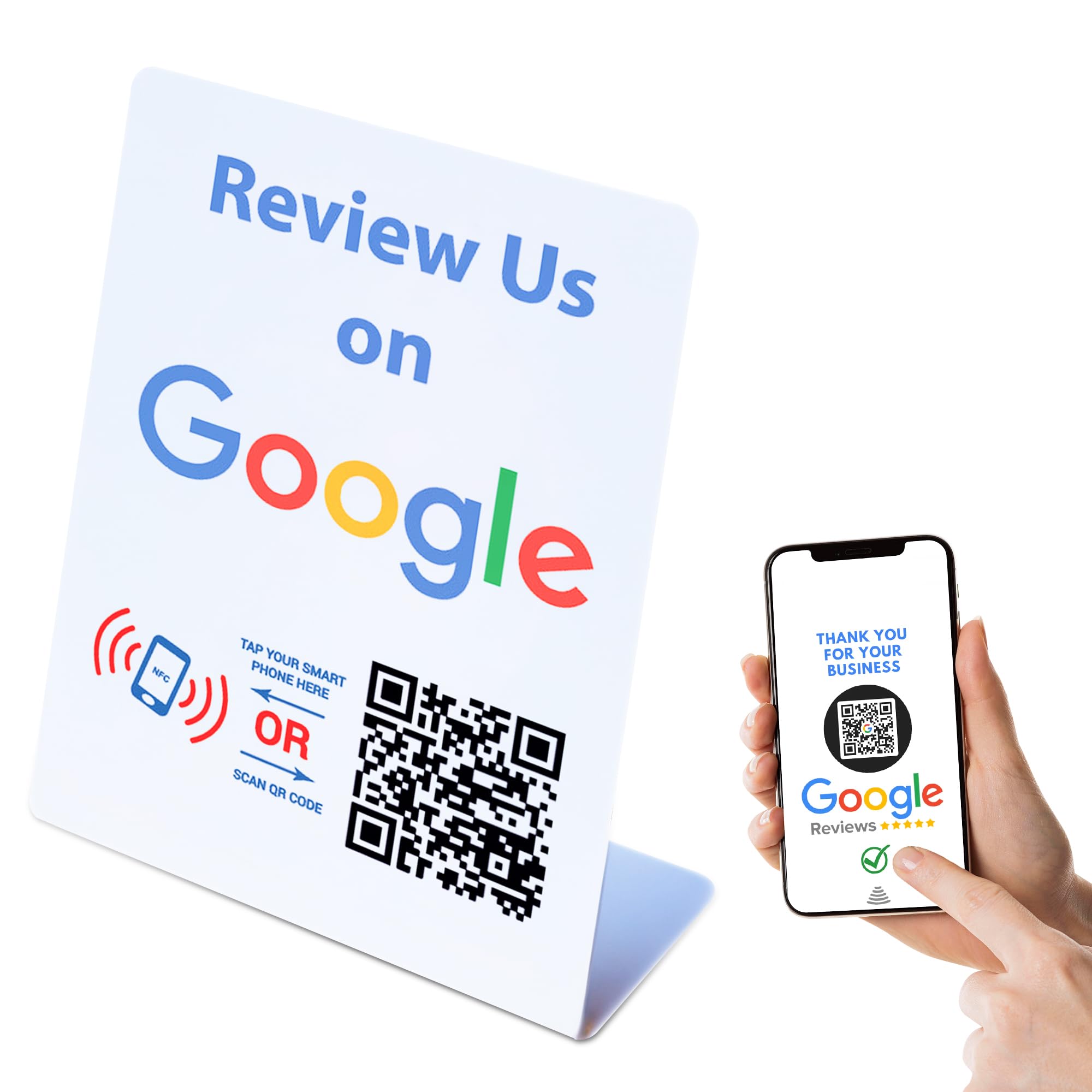Google review tabletop sign