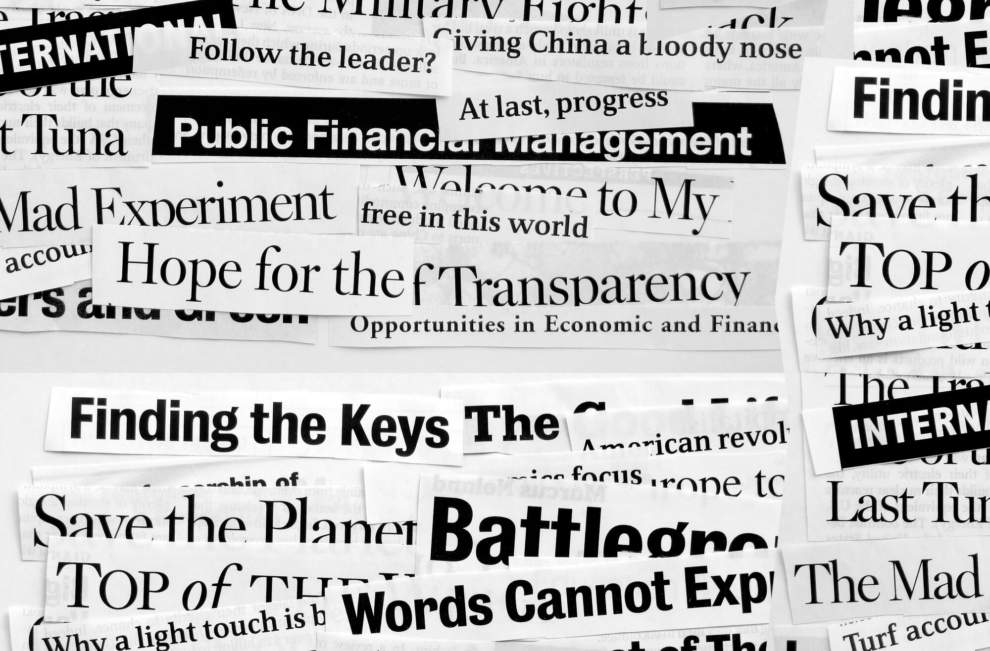 newspaper headline