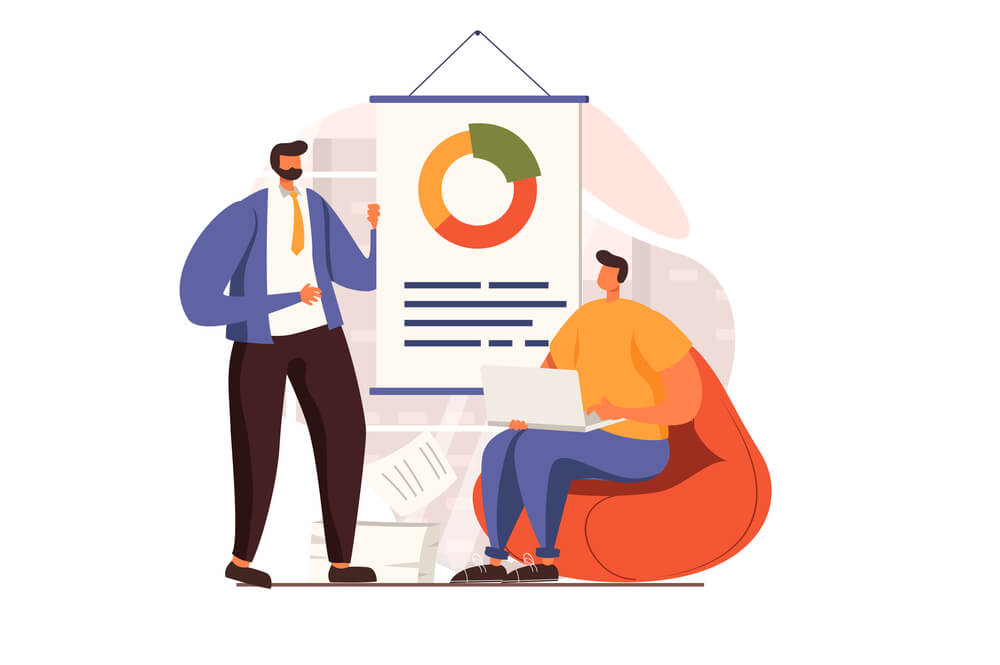 Example of a flat design in a web design in West Palm Beach.