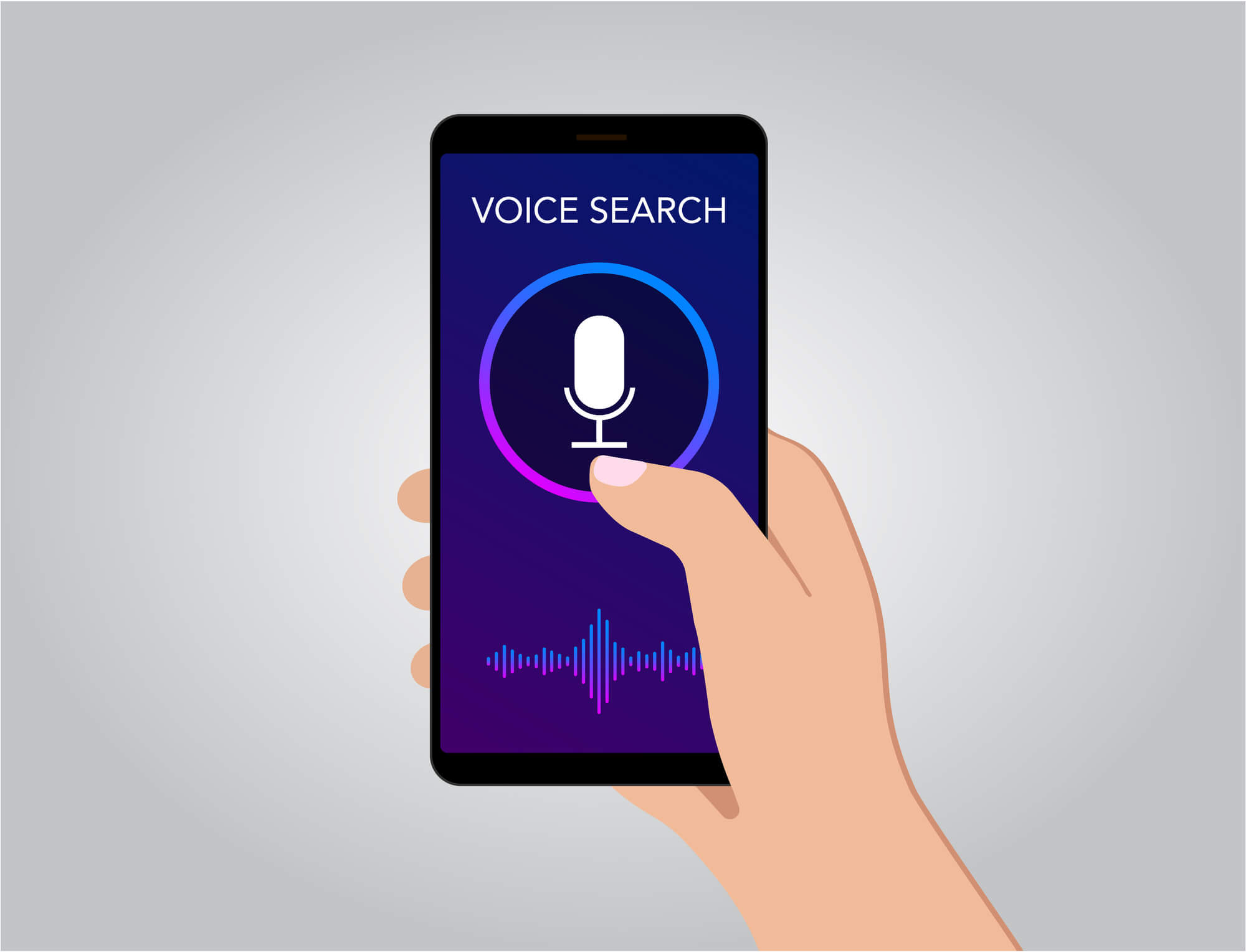 user using voice assistant to conduct search online