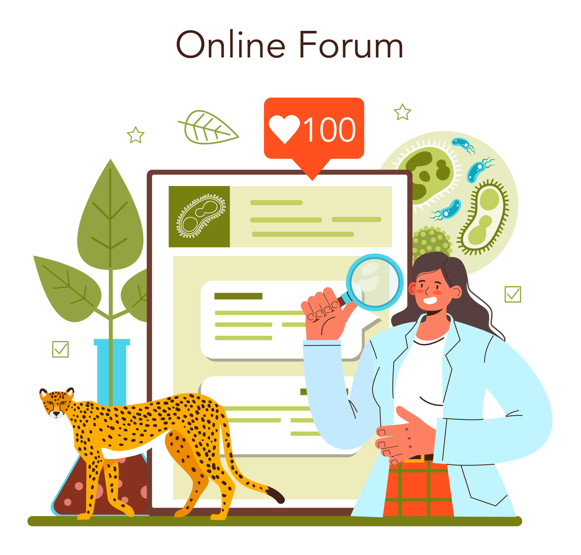 online forum interface vector
