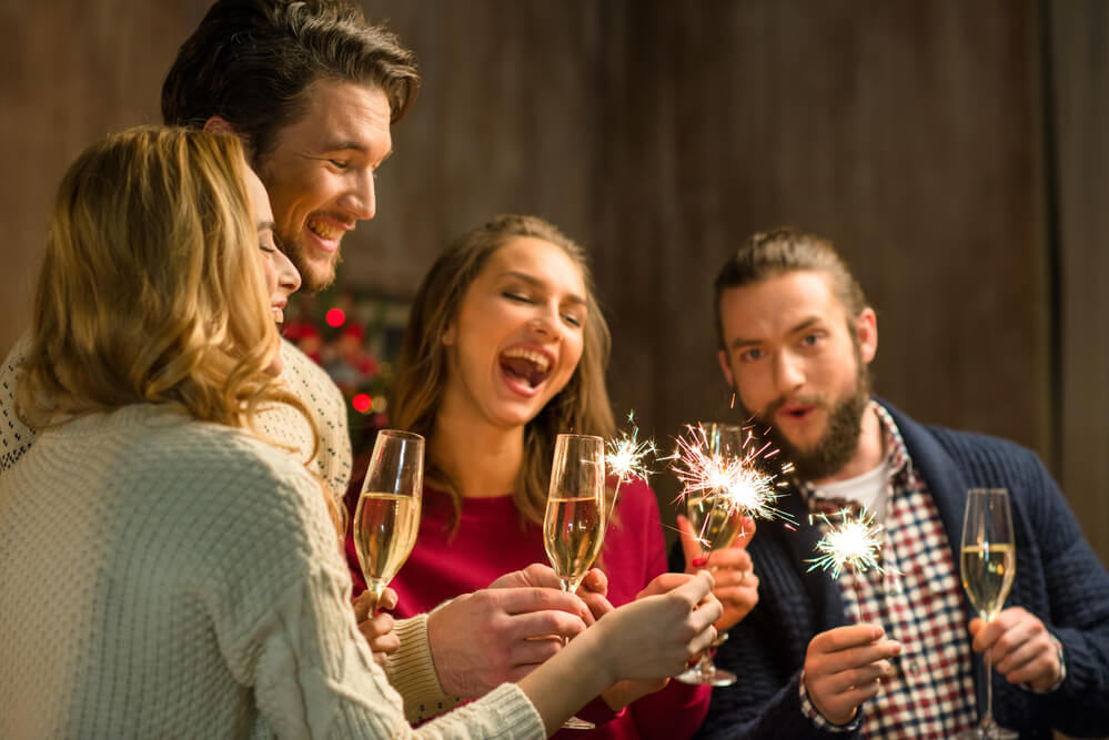 SEO specialists and marketers in Florida celebrating the new year.