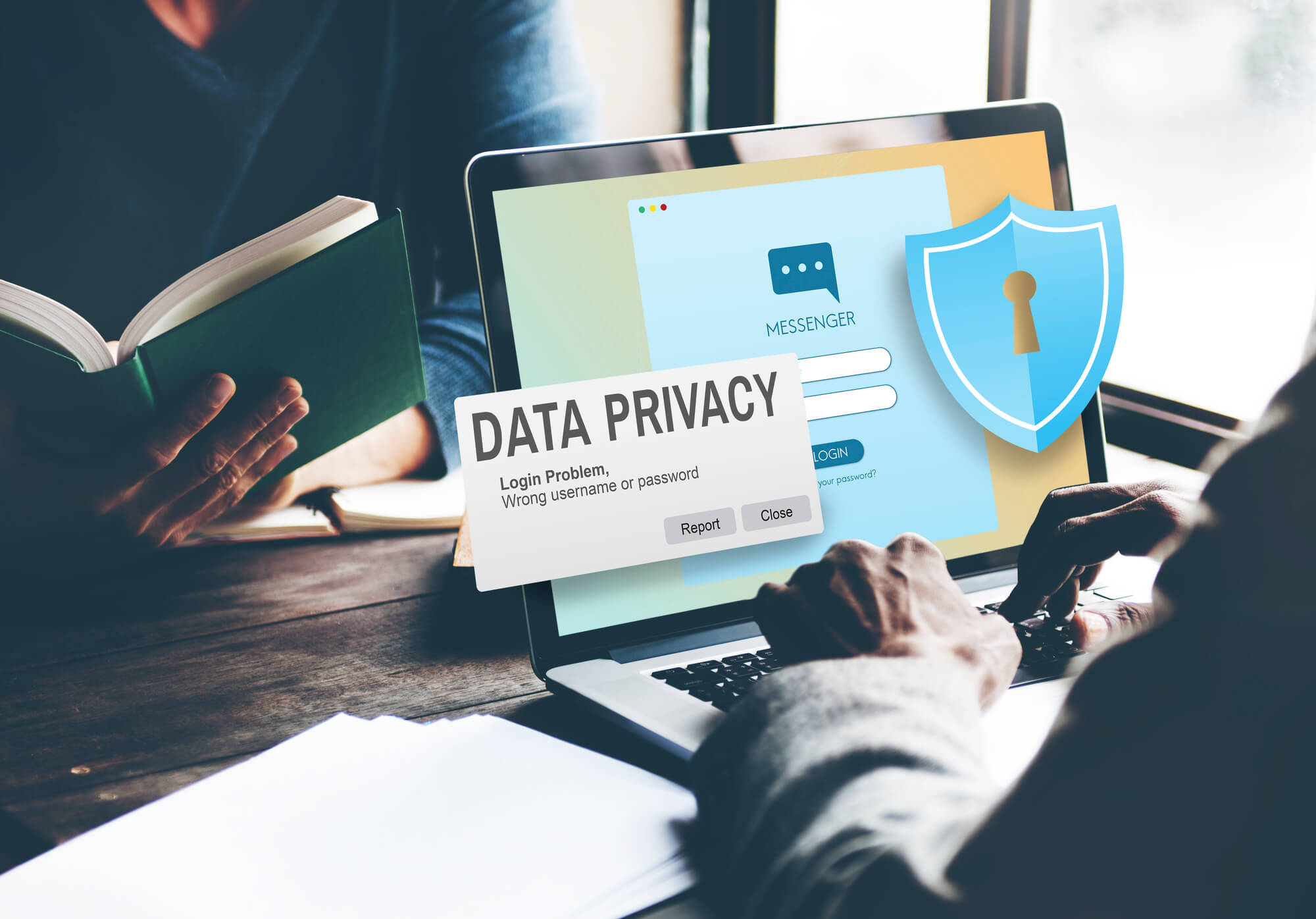 data privacy error on laptop