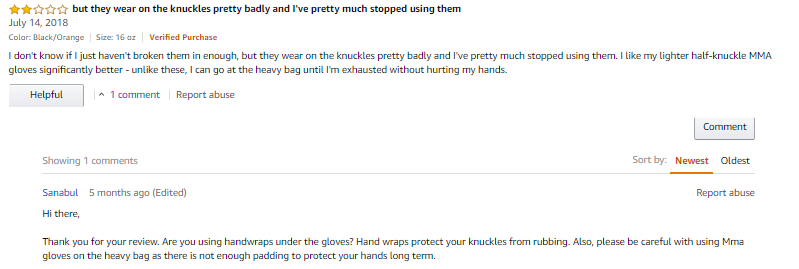 sample negative review from customer