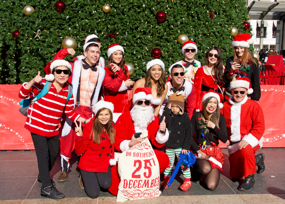 Brand community participating in a Christmas events.