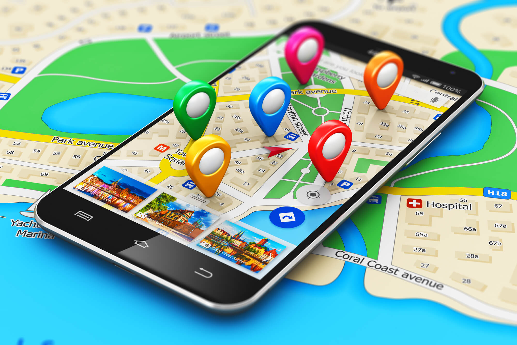 GPS pins in Google Maps