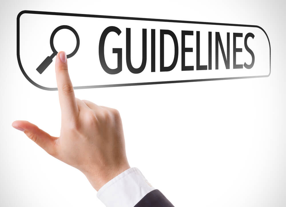 The word "Guidelines" on a search box