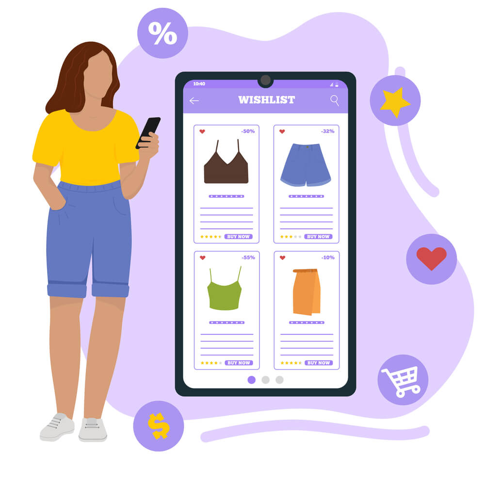 woman excited to shop on an easy-to-use, mobile-friendly web design in west palm beach.