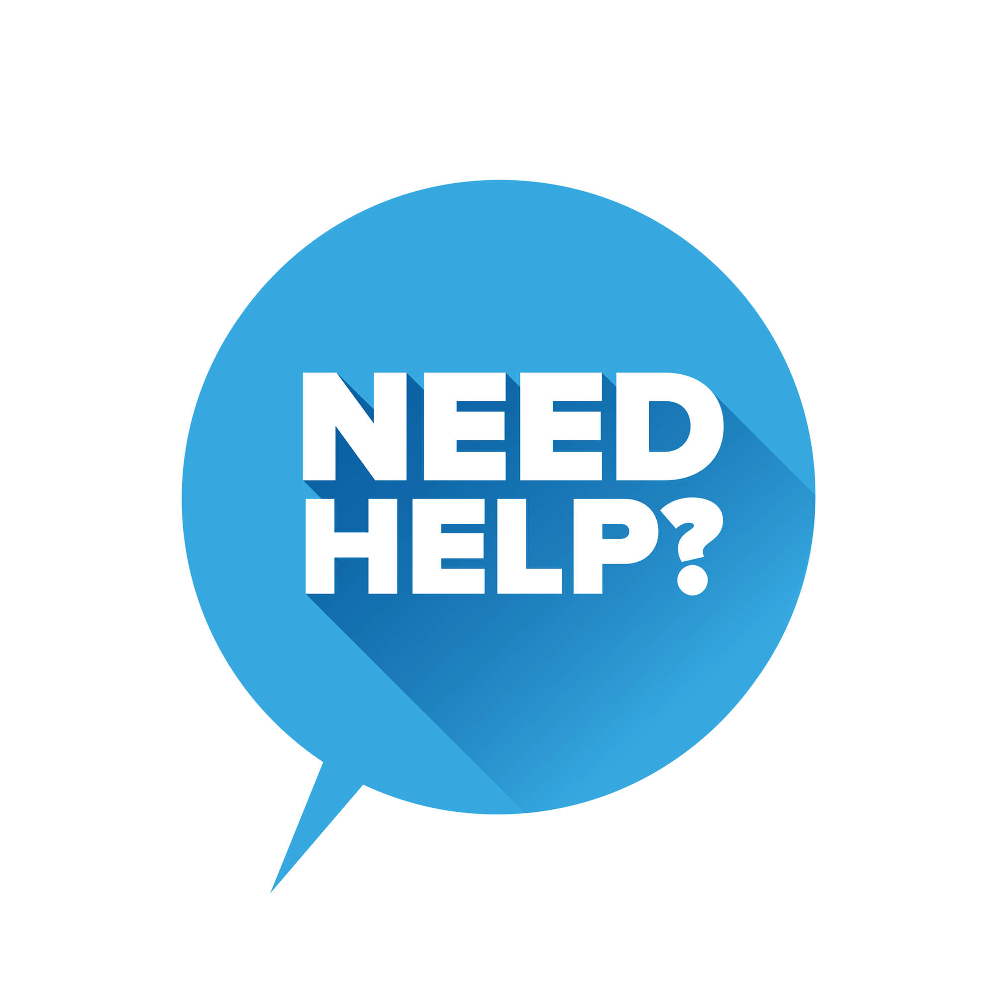 need help speech bubble 