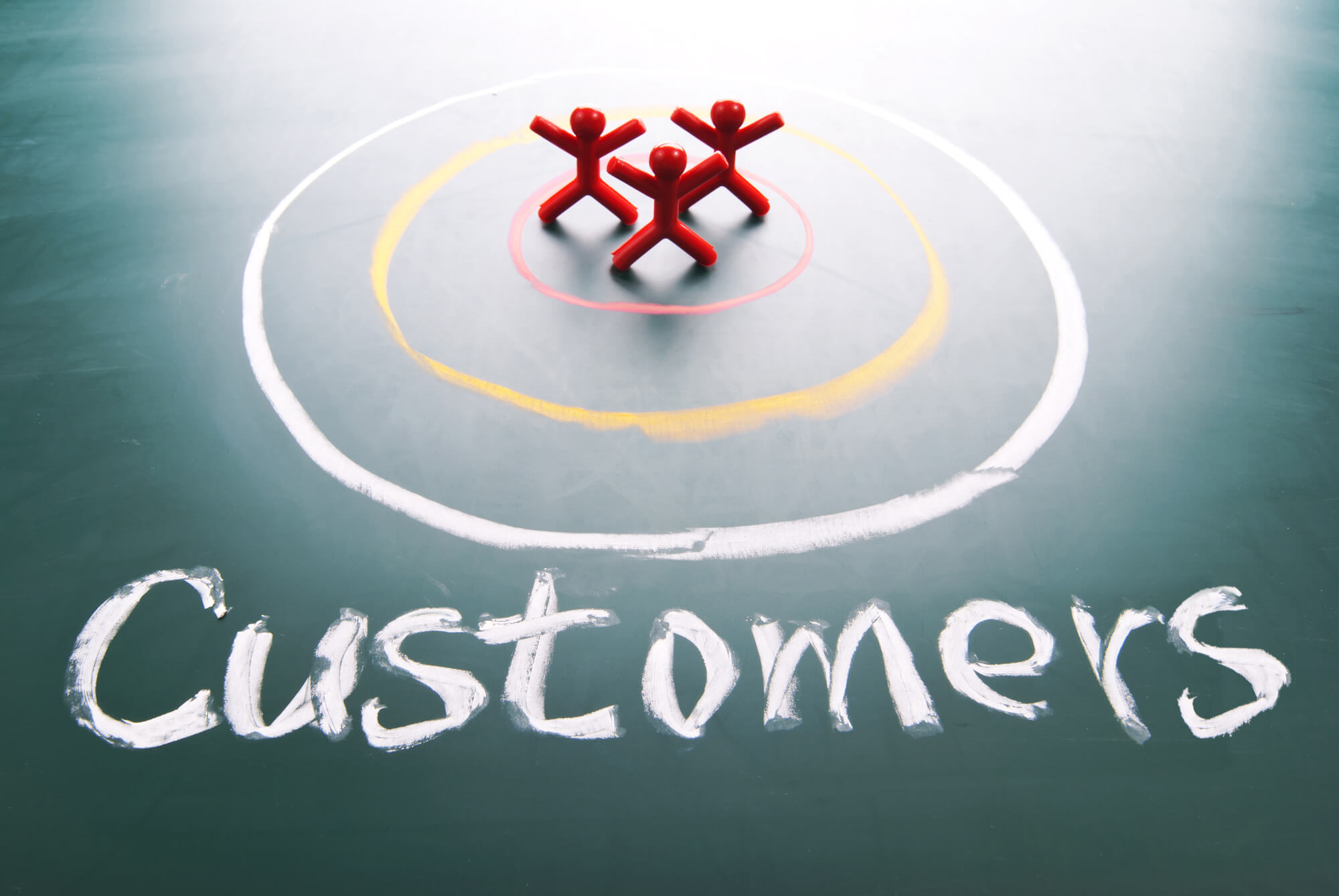 marketers from an SEO company in West Palm Beach put customers in the middle of a bullseye target