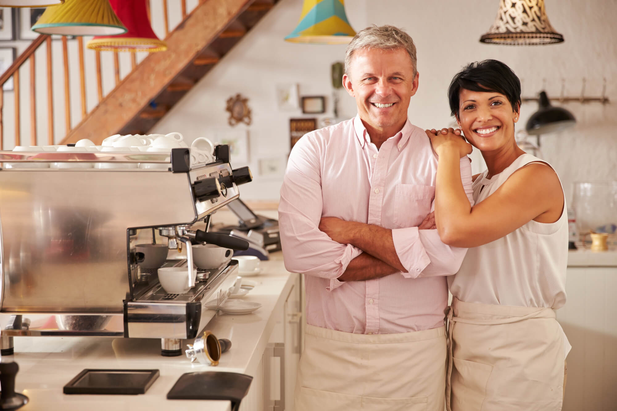 happy cafe owners