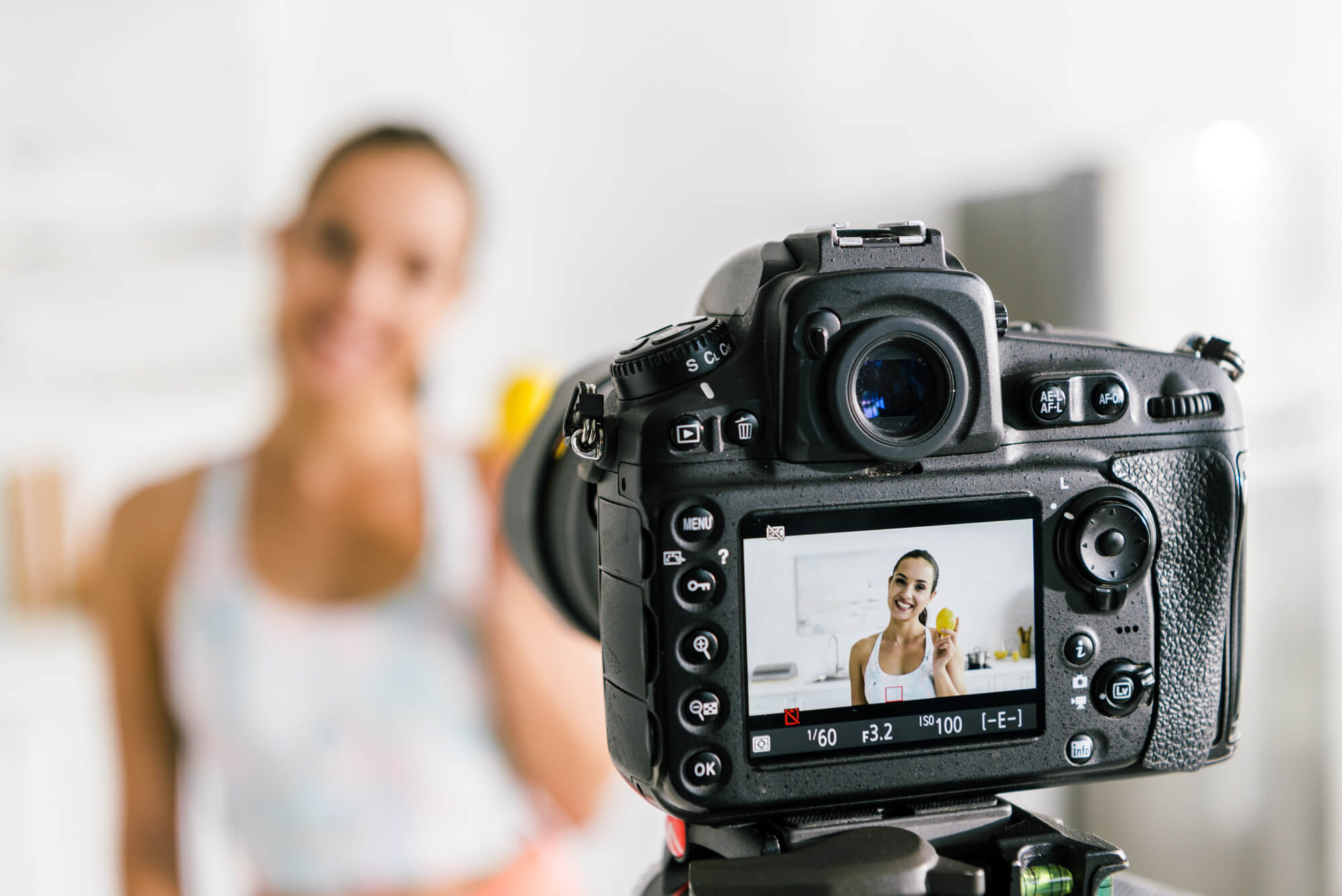 Dentist sharing oral health tips on video. 