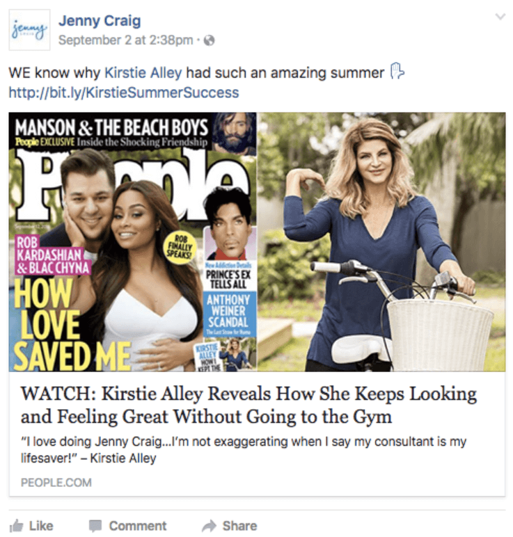 Brand got mentioned on an online article by people magazine.