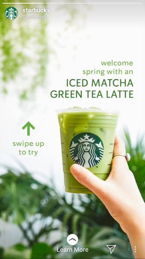 starbucks iced matcha ad miami web design
