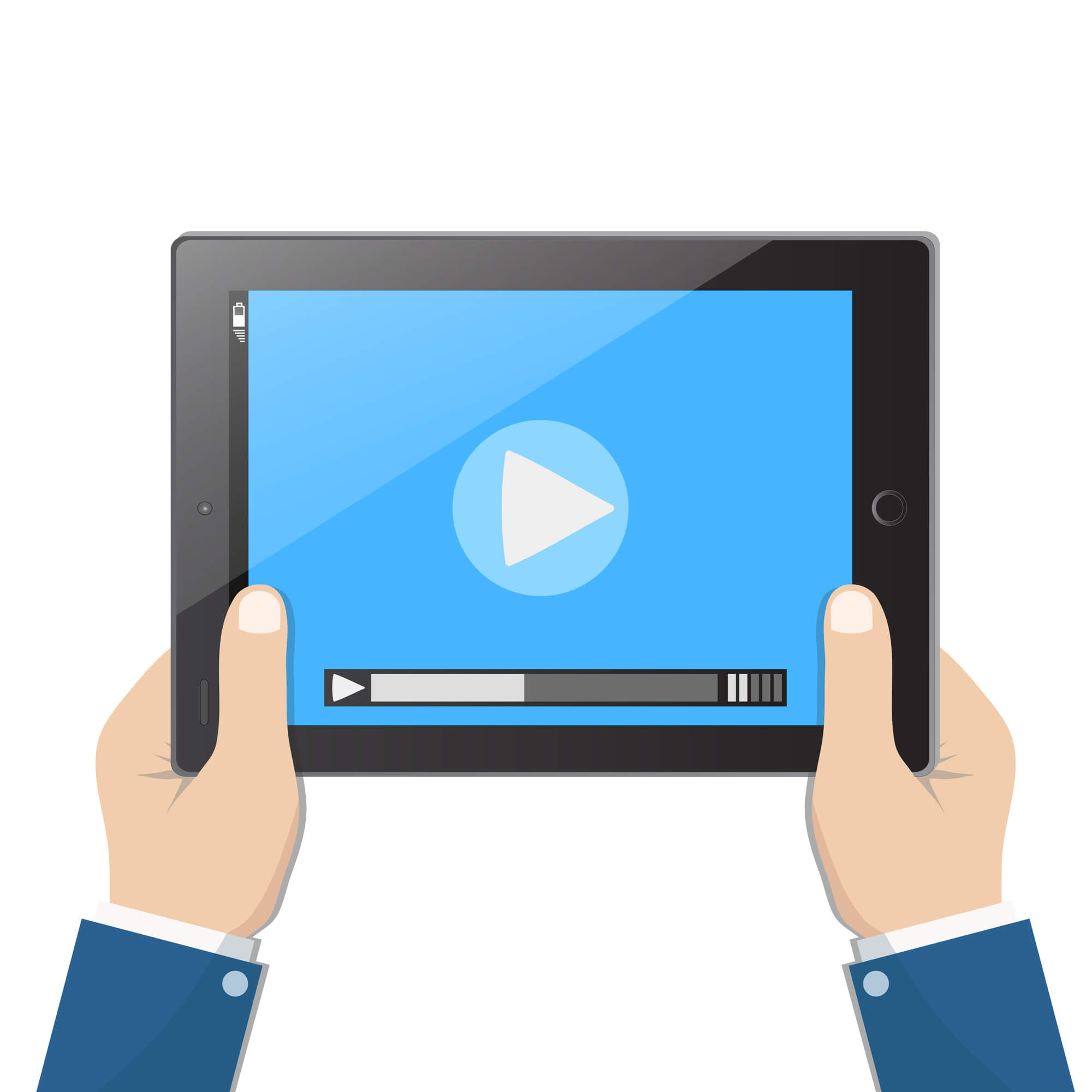 photo of a video playing on a tablet optimized for SEO in Fort Lauderdale