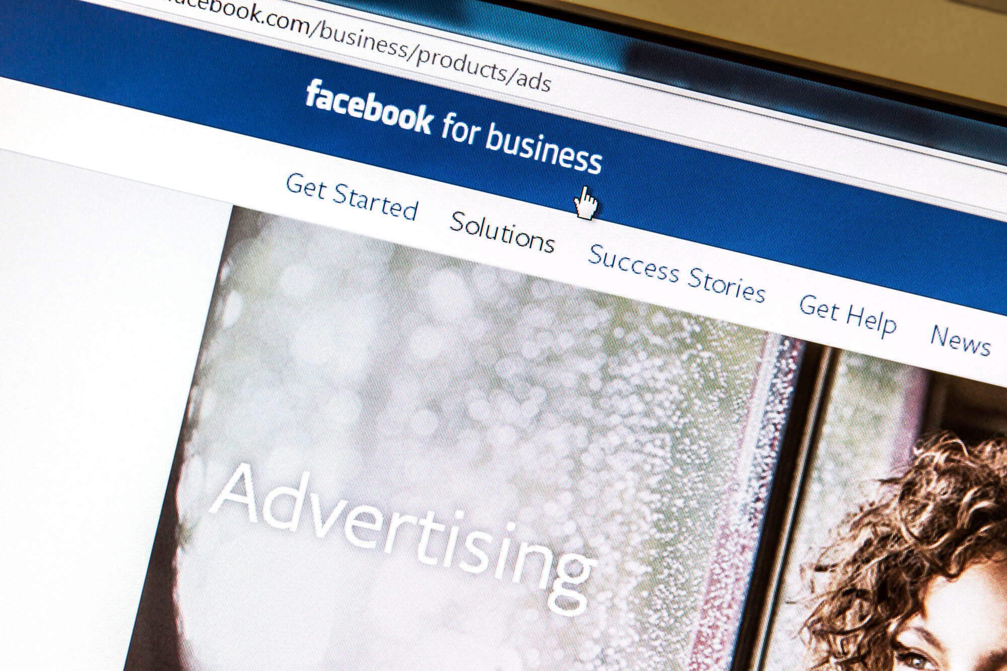 Facebook For Business homepage